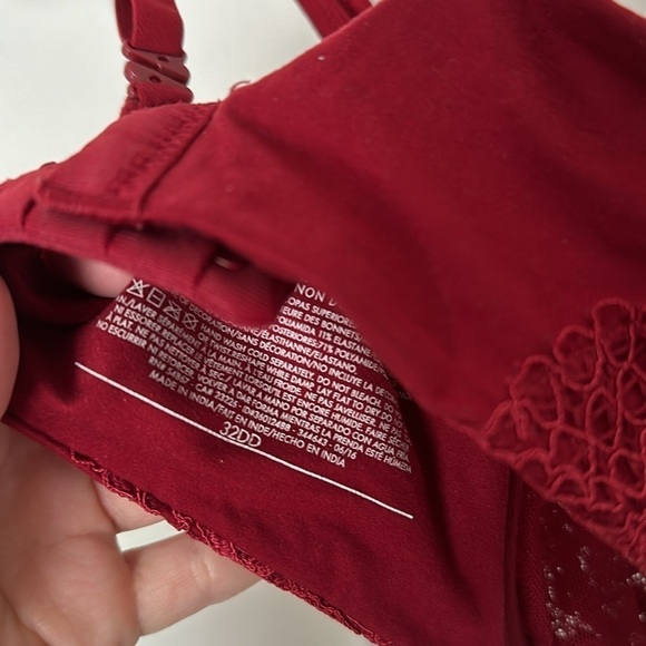 Body by Victoria Unlined Demi/Demo-Buste Non Double in Red! - Picture 6 of 6